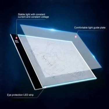 A5 Led Sketching Copying Drawing Board Transparent Light Board Diy Painting Board 2