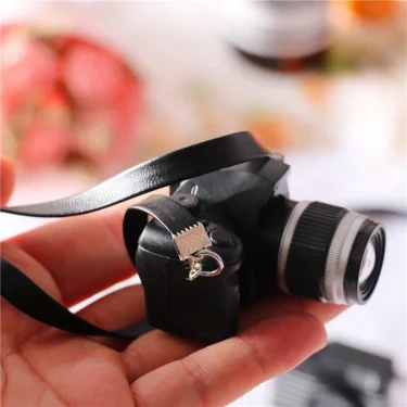 Newborn Photography Props Mini Camera 1/12 Dollhouse Miniature Vintage Retro Camera Toy Babies Accessories 6