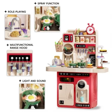 95CM Other Pretend Play Preschool Plastic kids games kitchen toys real Cooking Set Big Kitchen Food Toys for Girls pretend play 4