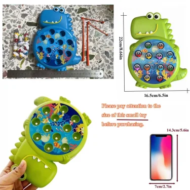 Dinosaur Simple Magnetic Fishing Toys Play Rod Game Toys for Children Baby Montessori with Rod Kids Educational Rotating Gift 2