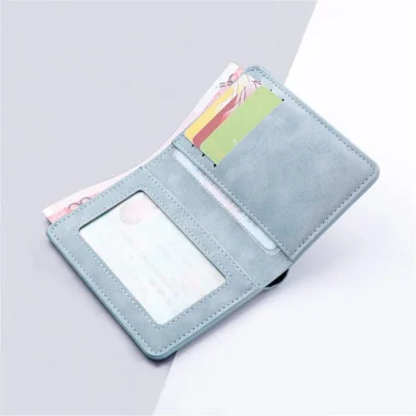 New Style Mini Thin Men Wallet Card Holder Purse Coin Pouch Card Holder Short Vertical PU Leather Wallet Change Money Pouch 4