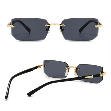 Fashion Rimless Sunglasses Men Women Populare Frameless Sun Glasses Male Female Classic Small Square Summer Traveling Shades 5