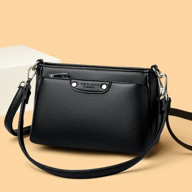 High Quality Leather Handbag Women Shoulder Messenger Bag Brand Designer Female Tote bag Ladies Crossbody Purse Luxury Sac 2
