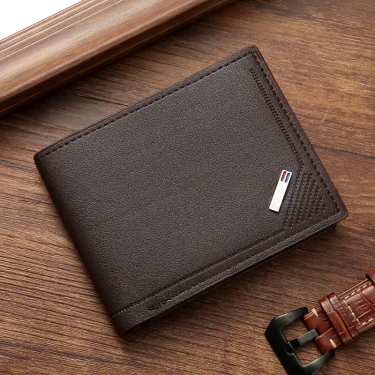 Men Inserts Foldable Wallets Picture Coin Slim Purses Business Money Credit ID Cards Holders Vintage Protection Capacity Bags 4