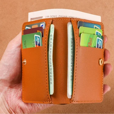 Classic Designer PU Leather Small Wallet for Men Short Simple Women's Purse Fashion Ultra Thin Credit Card Bag Coin Purse 5