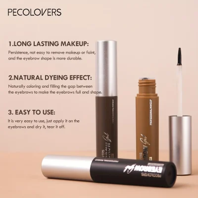 1PC Lazy Makeup Eyebrow Enhancers Liquid Gel Long Lasting Waterproof Easy To Wear Tear Peel-off Brow Tint Eyes Brows Natural 2