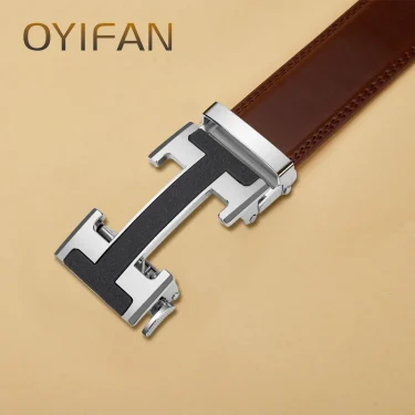 Men Belt Top quality cow genuine leather men's belt cowhide strap for male automatic buckle belts for men alloy buckle belt Men 2