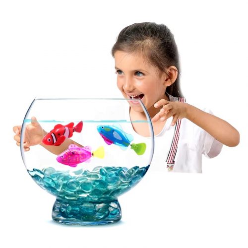 Baby Shower Luminous Induction Electric Fish Playing in Water Toy, Simulated Electronic Fish for Luminous Swimming