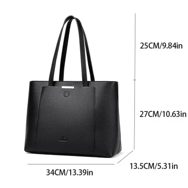 Genuine Brand Soft Leather Hand Bags Big Handbags Women Shoulder Bags for Laptop Luxury Designer Tote Shopping Top Handle Bag 4