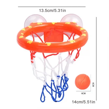 Baby Bath Toy Mini Shooting Basket Frame Toys Bathtub Shooting Basketball Play Water Game Toy Set with 3 Balls for Kids Children 6