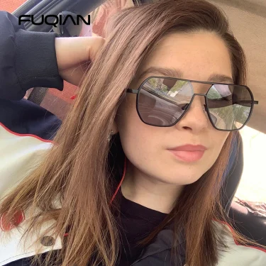 Luxury Metal Photochromic Sunglasses Men Women Fashion Polarized Sun Glasses Stylish Chameleon Anti-glare Driving Shades UV400 4