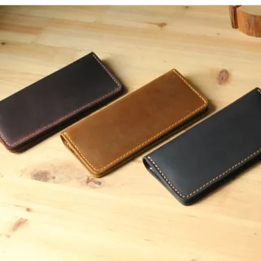 Handmade Vintage Crazy horse Genuine Leather Wallet men Leather long wallet clutch bag male purse money clips money bag 6