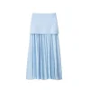 blue skirt