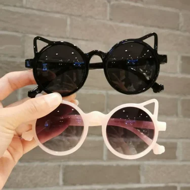 Girls Boys Cute Animal Cartoon Ears Sunglasses Outdoor Sun Protection Children Lovely Vintage Sunglasses Protection Classic Kids 1