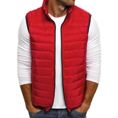 Men' Sleeveless Vest Jackets Winter Fashion Male Cotton-Padded Vest Coats Men Stand Collar Warm Waistcoats Clothing 5XL