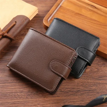 High Capacity Men's Hasp Leather Wallet Multiple Card Slots ID Credit Card Holder Coin Vintage Wallet Fashion Business Wallet 1