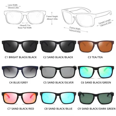 Classic Fashion Square Polarized Sunglasses Men Vintage Plastic Male Sun Glasses Women Stylish Black Outdoor Sports Shades UV400 5
