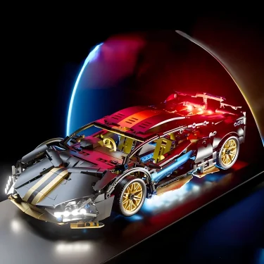 Technical Racing Sport Car Model Building Blocks technic adults 1:14 DIY Supercar Brick Puzzle Toys Kid Adult Gift（1280+granule） 4