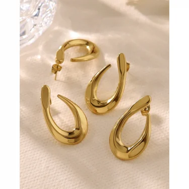 YACHAN New In 18K Gold Plated Stainless Steel Drop Earrings for Women Charm Dangle Earring Trendy Jewelry Waterproof 3