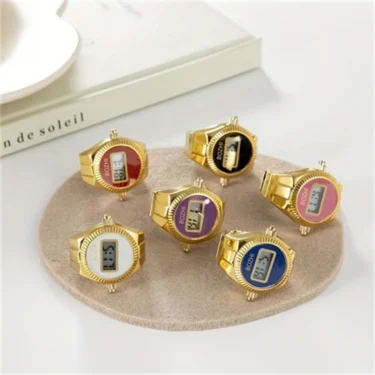 The New Electronic Watch Can See The Time Creative Ring Finger Watch Simple Men And Women Ring Watch 1