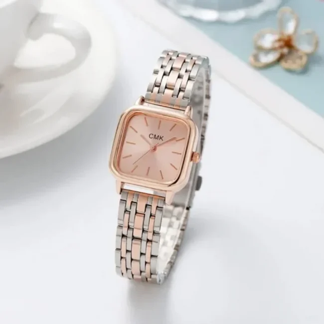 Stainless Steel Bracelet Watch Women Fashion Minimalist Temperament Watches Small Square Quartz Wristwatch Relojes Para Mujer 2