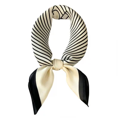 Luxury Brand Silk Square Plaid Scarf Women Satin Neck Hair Tie Band Soft work neckerchife 2021 NEW Hijab Head Female Foulard 3