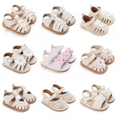Summer Cute Girl Baby Casual Sandals Fashion Outdoor Baby Shoes Soft Sole Comfortable 0-18 Months Baby Walking Shoes 1