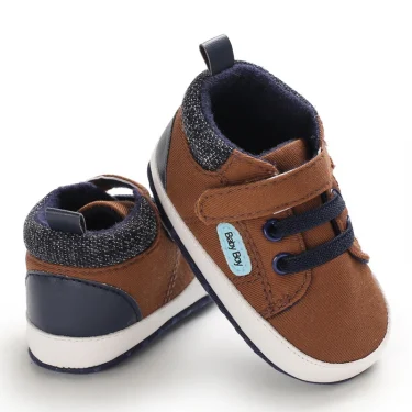 Newborn Baby Shoes Brown Themed Multicolor Boys and Girls Shoes Casual Sneakers Soft Sole Non-Slip Toddler Shoes First Walkers 4