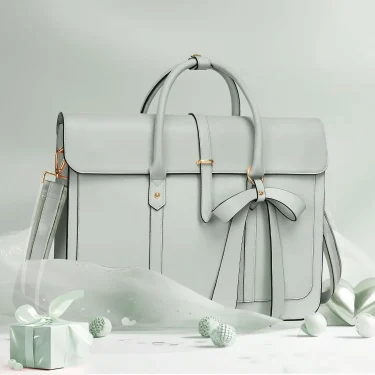 Laptop Bag for Women MacBook Air Pro 15 16 inch Notebook PU Leather Shoulder Bag Convertible Backpack Casual Handbag Briefcase 5