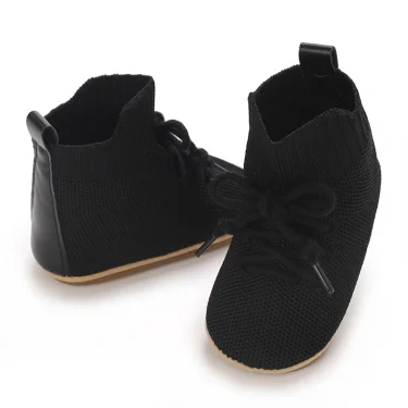 4 Colors Lace Up Ventilate Mid Cut Shoes Spring And Autumn Baby Casual Shoes Rubber Base Anti Slip Flat Shoes Baby Walking Shoes 4