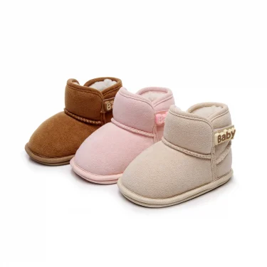 Newborn Baby Girls Boys Ankle Boots Non-slip Winter Snow Shoes First Walkers Warm Warm Booties Flats Walking Shoes 0-18 Months 1