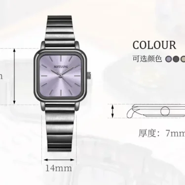 Hot Sale Luxury Brand Black Watch Women Fashion Quartz Watches Ladies Adjustable Stainless Steel Strap Wristwatches Reloj Mujer 6