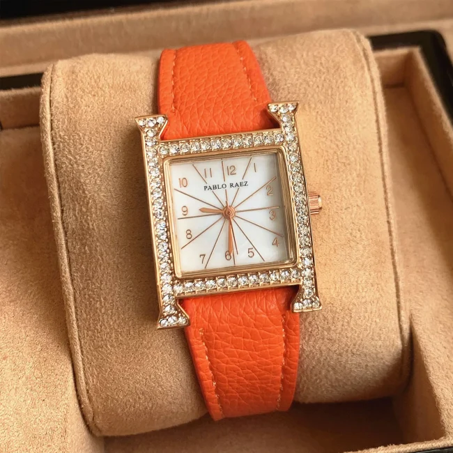 UTHAI Premium Watch Light Luxury Women Watches Square Versatile Leather Bracelet Waterproof Female Fashion Quartz Wristwatch Box 1