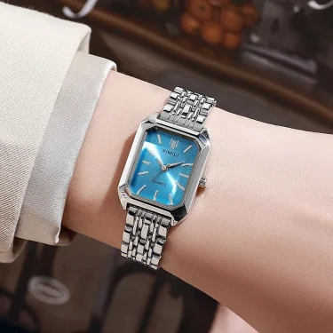 2025 Hot Brand Stainless Steel Strap Watch Women Luxury Gift Wristwatch Student Lady Fashion Simple Square Quartz Watches 4