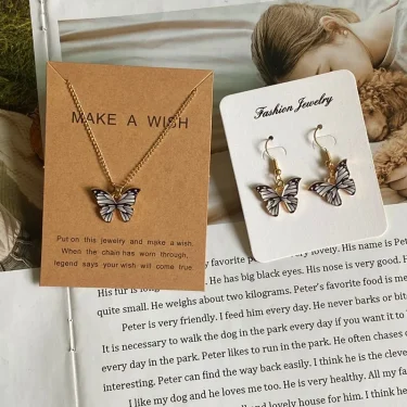 Fashion Women Necklace Korea Style New Butterfly Pendant Necklace Gift For Girl Cute Lovely Neck Jewelry Wholesale Dropshipping 5
