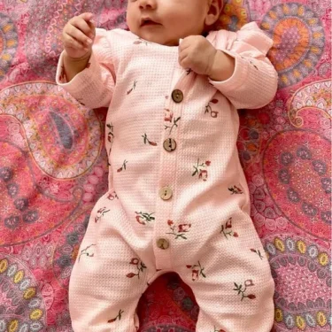 Casual Newborn Infant Baby Girl Romper Clothes Spring Autumn Long Sleeve Jumpsuit Playsuit Come with Headband Clothing for Girls 3