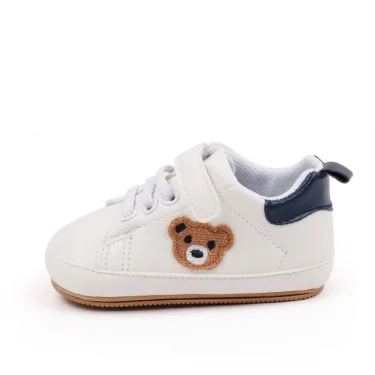 White Baby Shoes Cute Bear Casual Sneakers Toddler Non-slip Newborn Boy Girl First Walkers 6