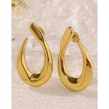 YACHAN New In 18K Gold Plated Stainless Steel Drop Earrings for Women Charm Dangle Earring Trendy Jewelry Waterproof 5