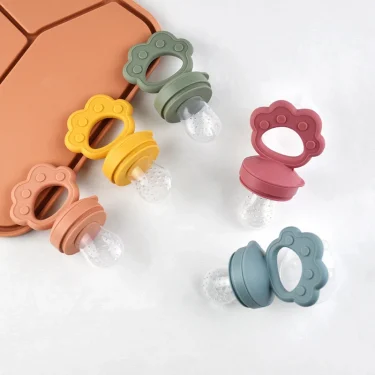 Silicone Fruit & Vegetable Juicing Baby Gum Toy Cartoon Chewing Teeth Grinding Stick Auxiliary Food Tool Safe Baby Care Utensils 6