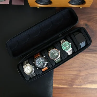 Watch Box Organizer For Men or Women，Watch Travel Case Portable Storage Watch Display Holder for Wristwatches and Smart Watches 2
