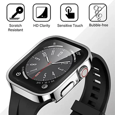 Waterproof Case for Apple Watch 7 8 9 45mm 41mm Screen Protector Glass+Cover Bumper Tempered iWatch 5 SE 6 44mm 40mm Accessories 6