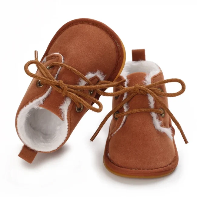 New Snow Baby Booties Shoes Baby Boy Girl Shoes Crib Shoes Winter Warm Cotton Anti-slip Sole Newborn Toddler First Walkers Shoes 5