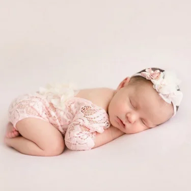 Baby Costume Photography Props Lace Romper Headband Shooting Girl Accessories Newborn Overalls Summer Clothing Maternity Outfit 5