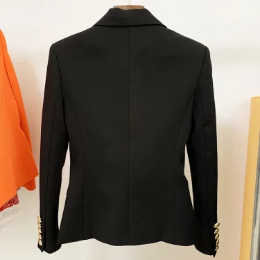 TOP QUALITY New Fashion 2025 Designer Jacket Women's Classic Double Breasted Metal Lion Buttons Blazer Outer Size S-5XL 2