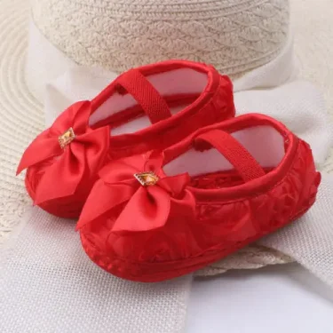 2025 Brand New Newborn Infants Toddler Baby Girl Soft Crib Shoes Moccasin Prewalker Sole Shoes Bow Lovely Cute First Walkers 4