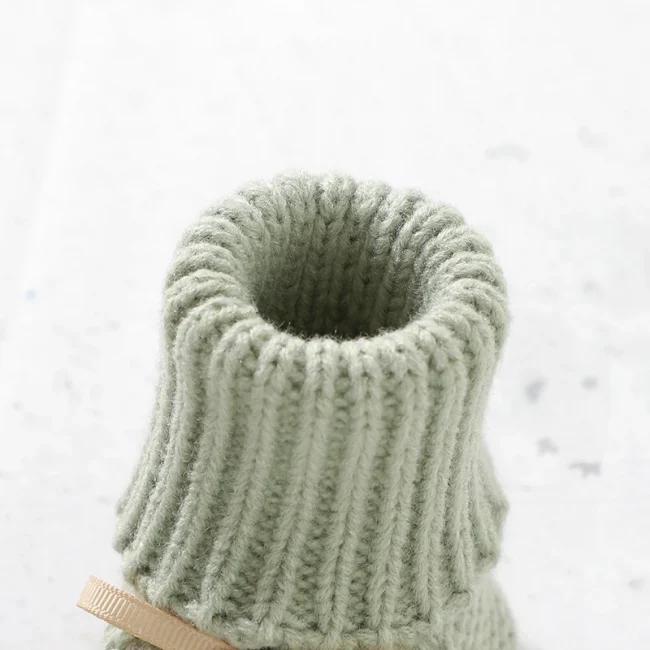 Newborn Boys Girls Indoor Floor Socks Shoes 0-18m Non-Slip Soft Bottom First Shoes 0-18m Infant Netural Solid Knitted Prewalkers 2
