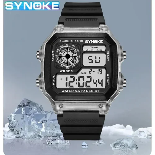 SYNOKE Digital Watches Men Sports Luminous Multifunction Waterproof Chrono Wristwatch Outdoor and Running Student Seven Lights 1