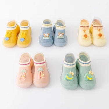 Men and Women Baby Toddler Shoes Infants and Toddlers Spring and Autumn Soft Bottom Indoor Children's Shoes Cartoon Socks Shoes 4