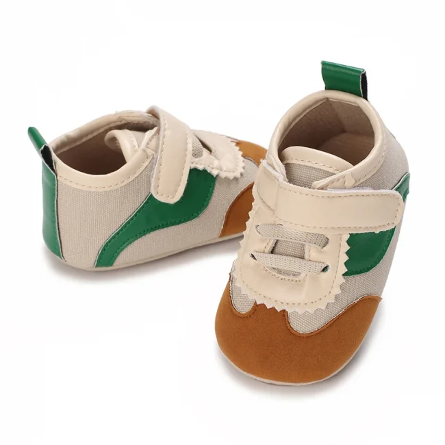 Fashion baby shoesRetro Leather Boy Girl Shoes Multicolor Toddler Rubber Sole Anti-slip First Walkers Infant Newborn Moccasins 4