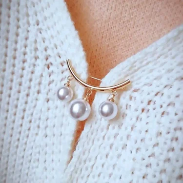 Elegant Fashion Pearls Brooch Pins For Women Fixed Straps Charm Safe Pin Brooches Clothing Clip Badge Dress Buckle Diy Jewelry 1